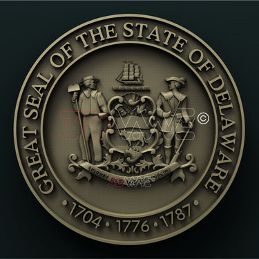 DELAWARE STATE SEAL 3D STL 3DWave